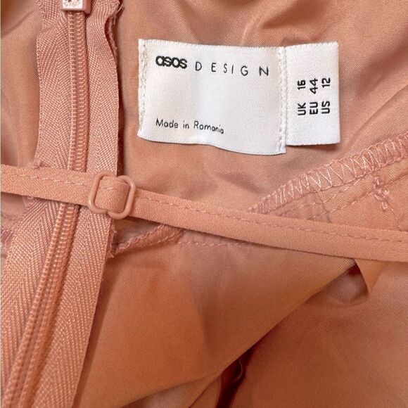 ASOS DESIGN Bridesmaid cami maxi dress with pleat detail skirt in rose size 12 - Picture 6 of 8